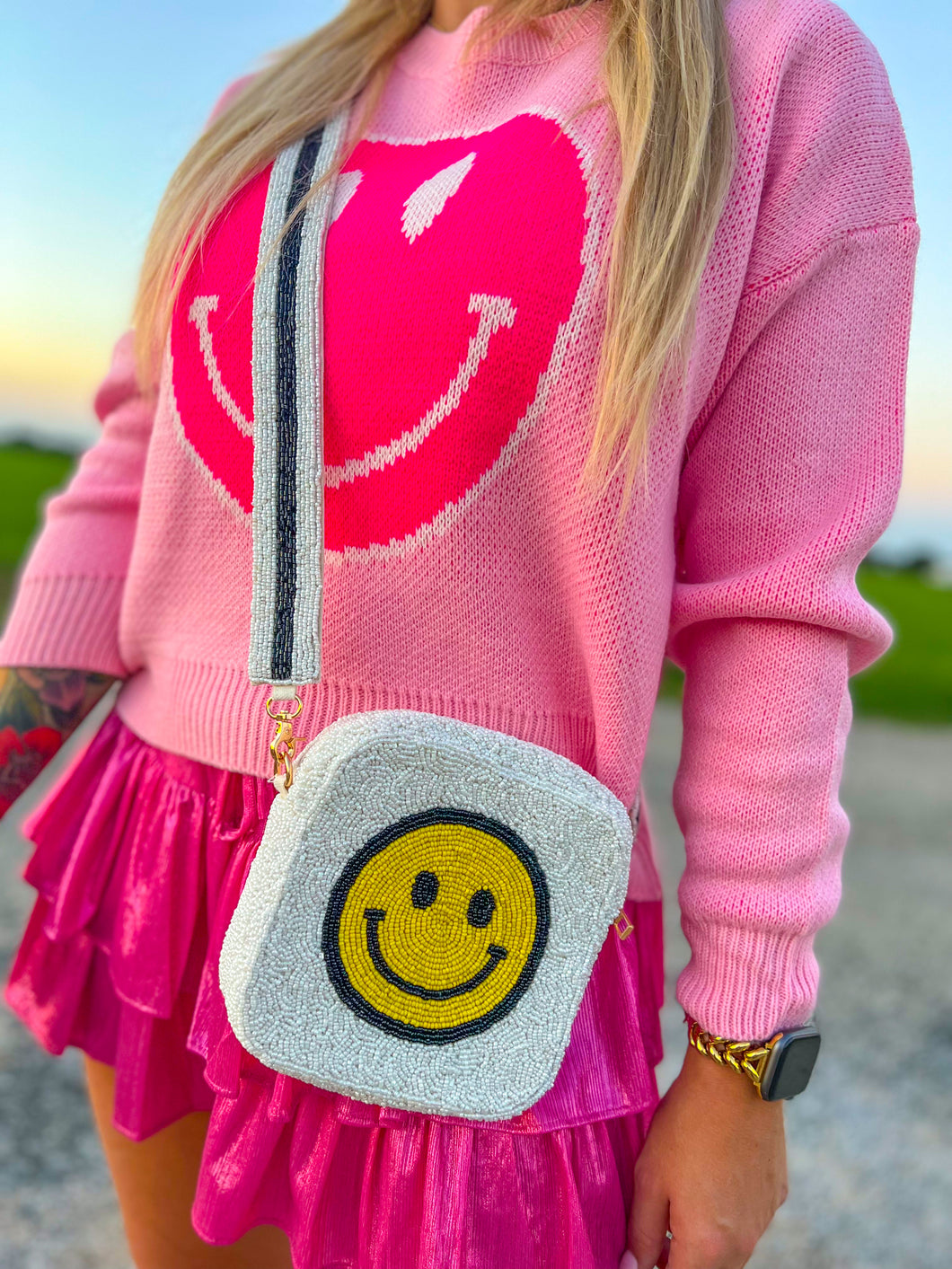 Smiley Box Crossbody