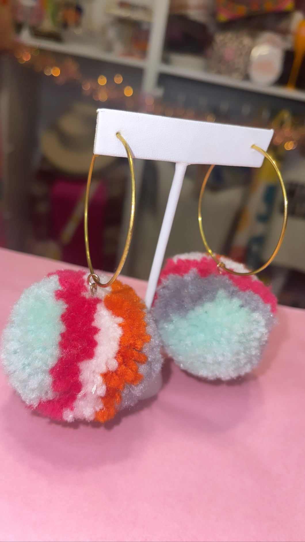 Pom Pom Earrings