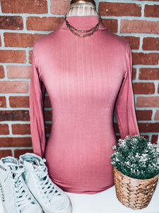 Long Sleeve Mock Neck Tops