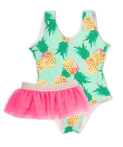 Reversible Tropical Vibes Pineapple Suit